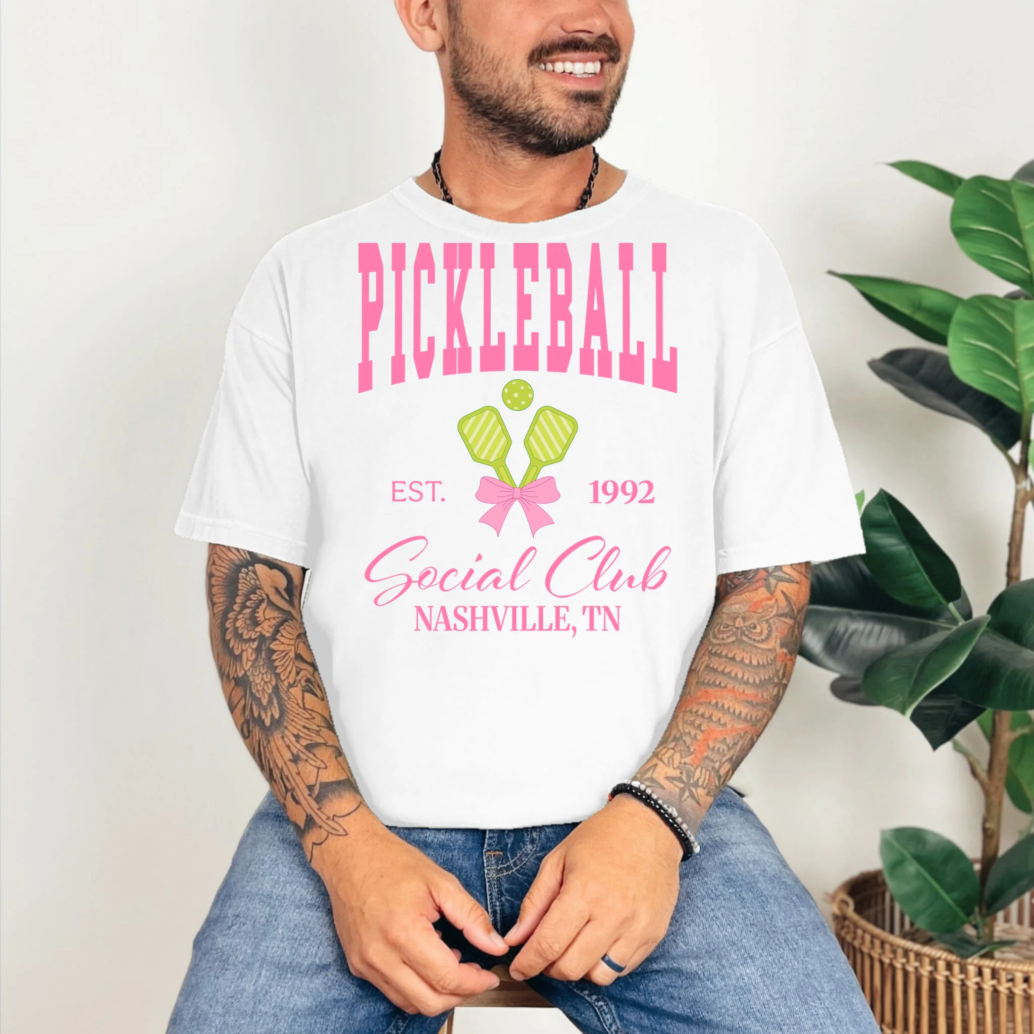 Custom Pickleball Social Club Personalized T-Shirt - Front 2