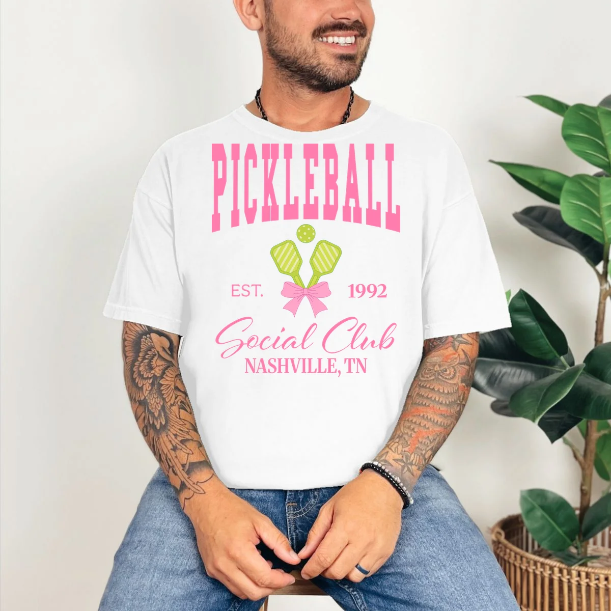 Custom Pickleball Social Club Personalized T-Shirt - Front 2