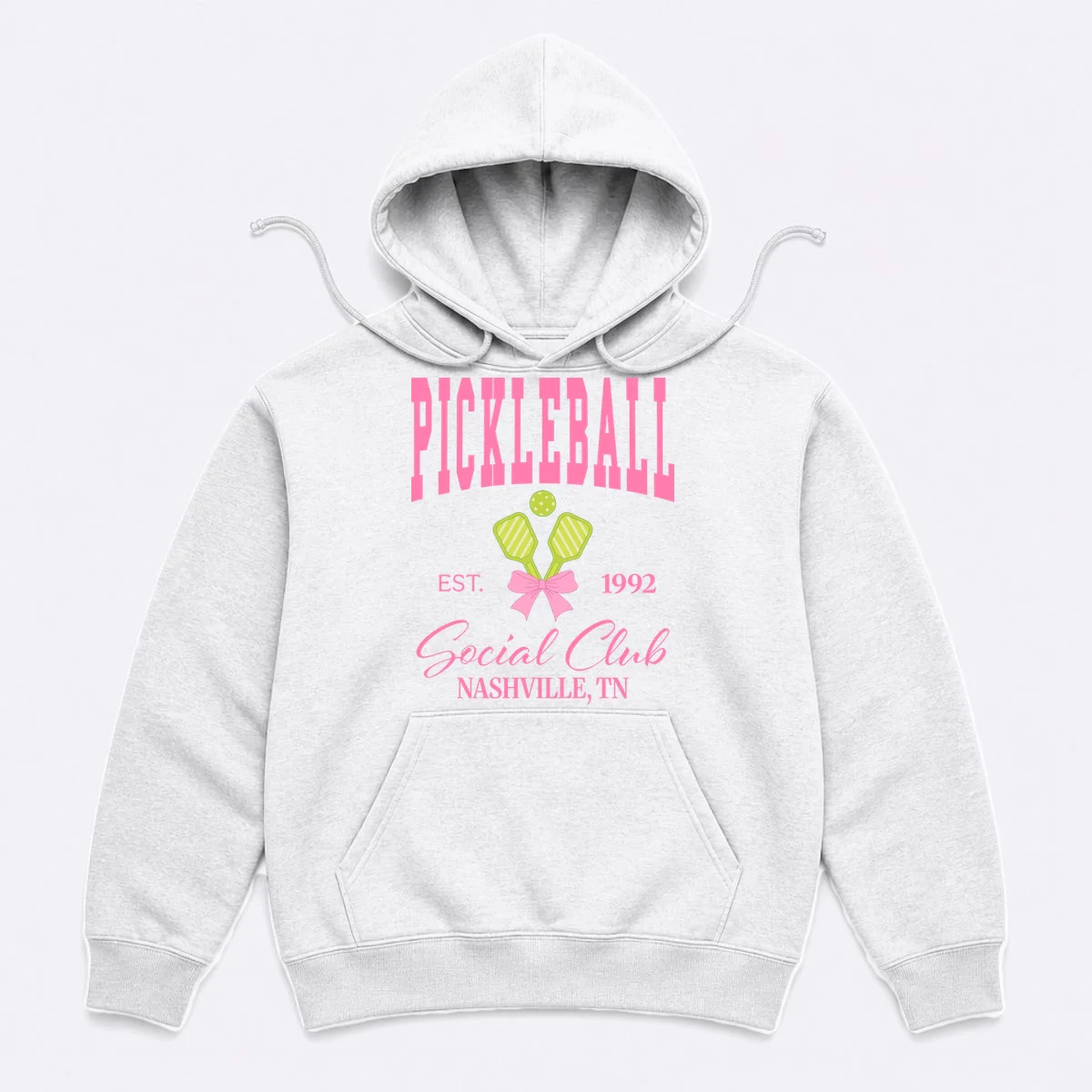Custom Pickleball Social Club Personalized Men's Hoodie - Front