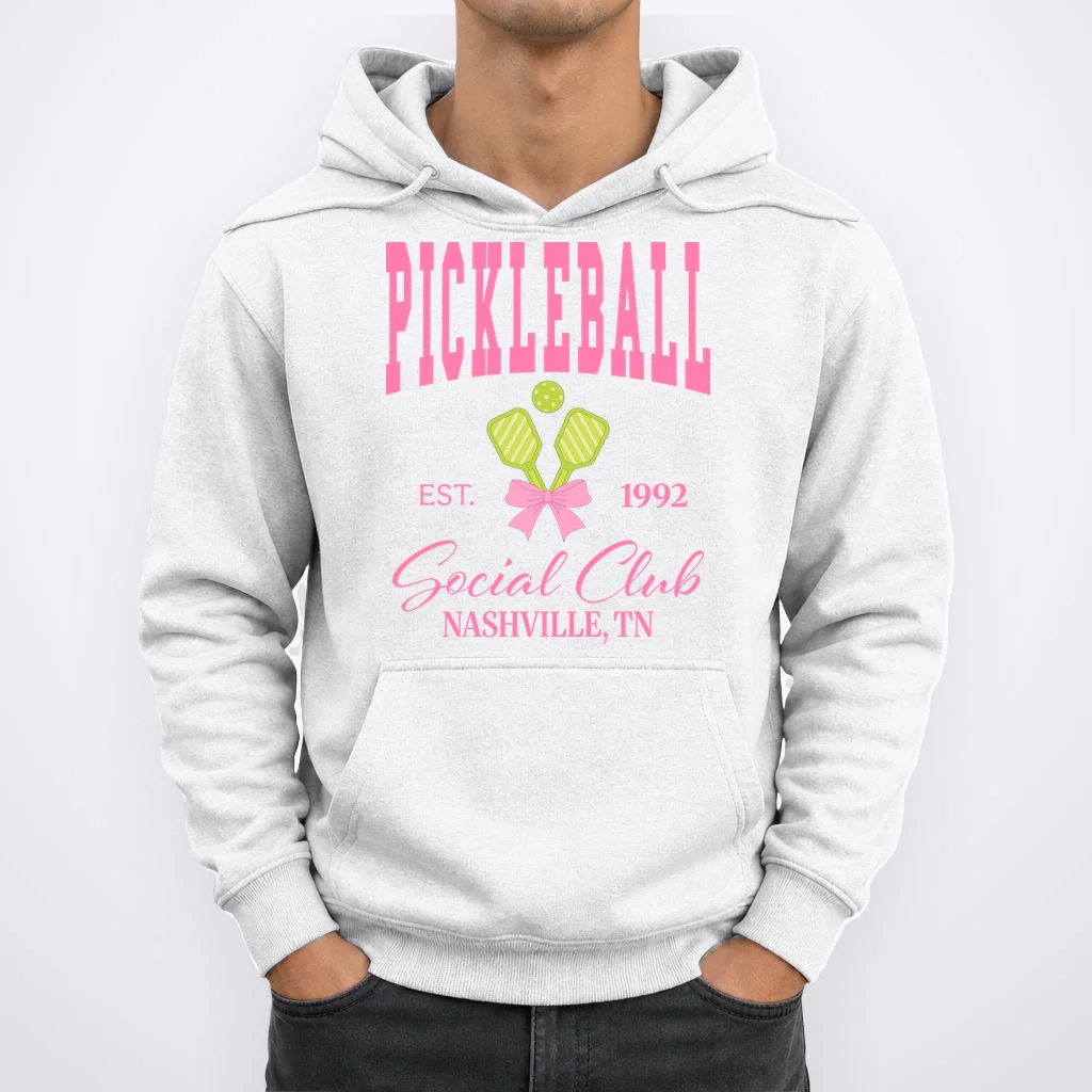 Custom Pickleball Social Club Personalized Hoodie - Front 1