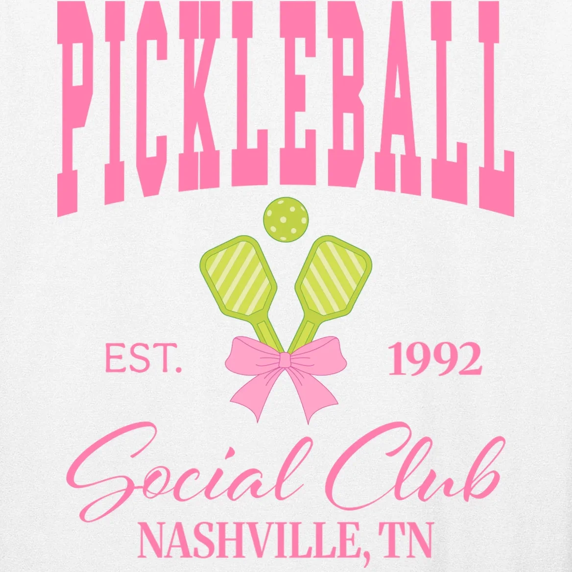 Custom Pickleball Social Club Personalized Men's Long Sleeve Shirt - Front - Close-up