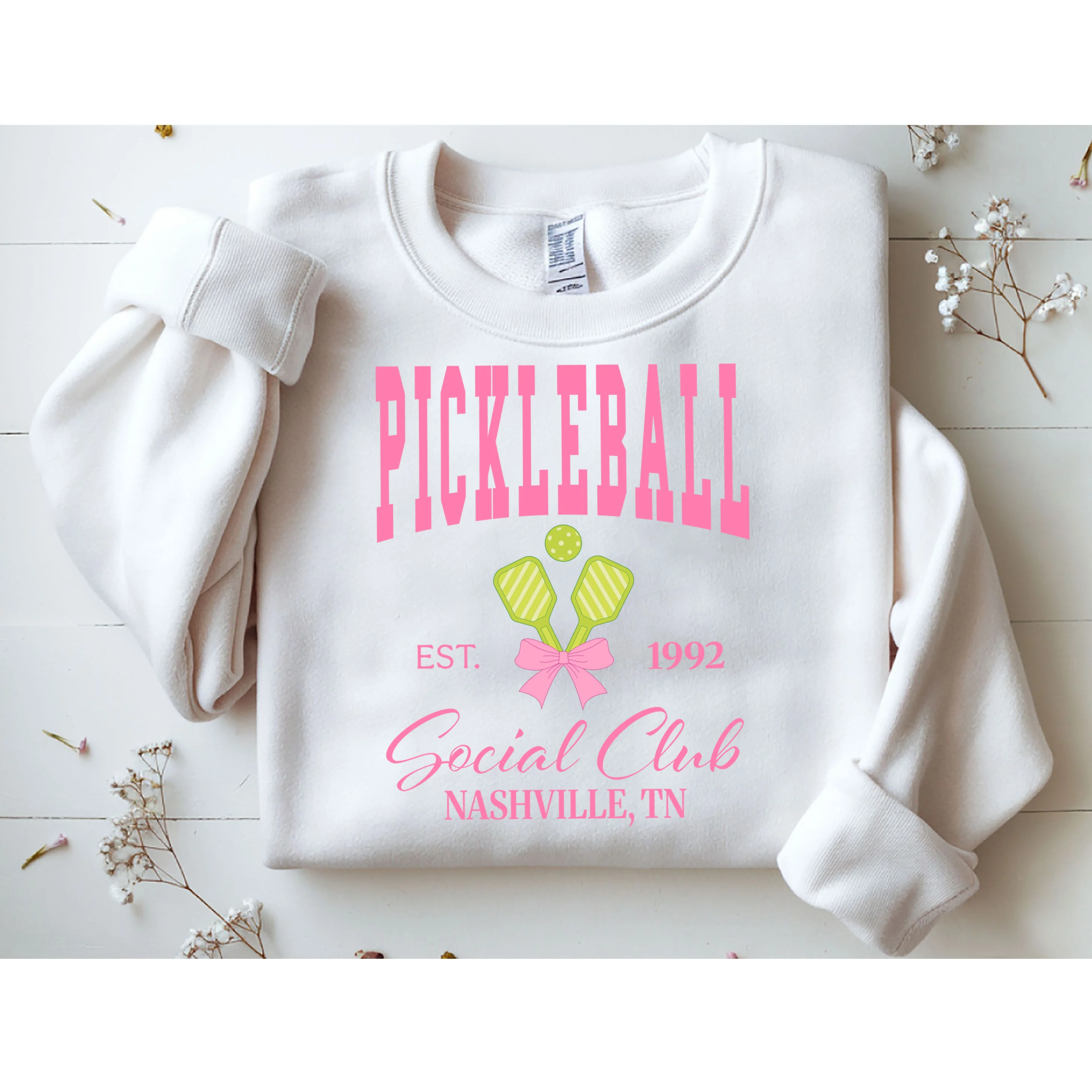 Custom Pickleball Social Club Personalized Sweatshirt - Front 1