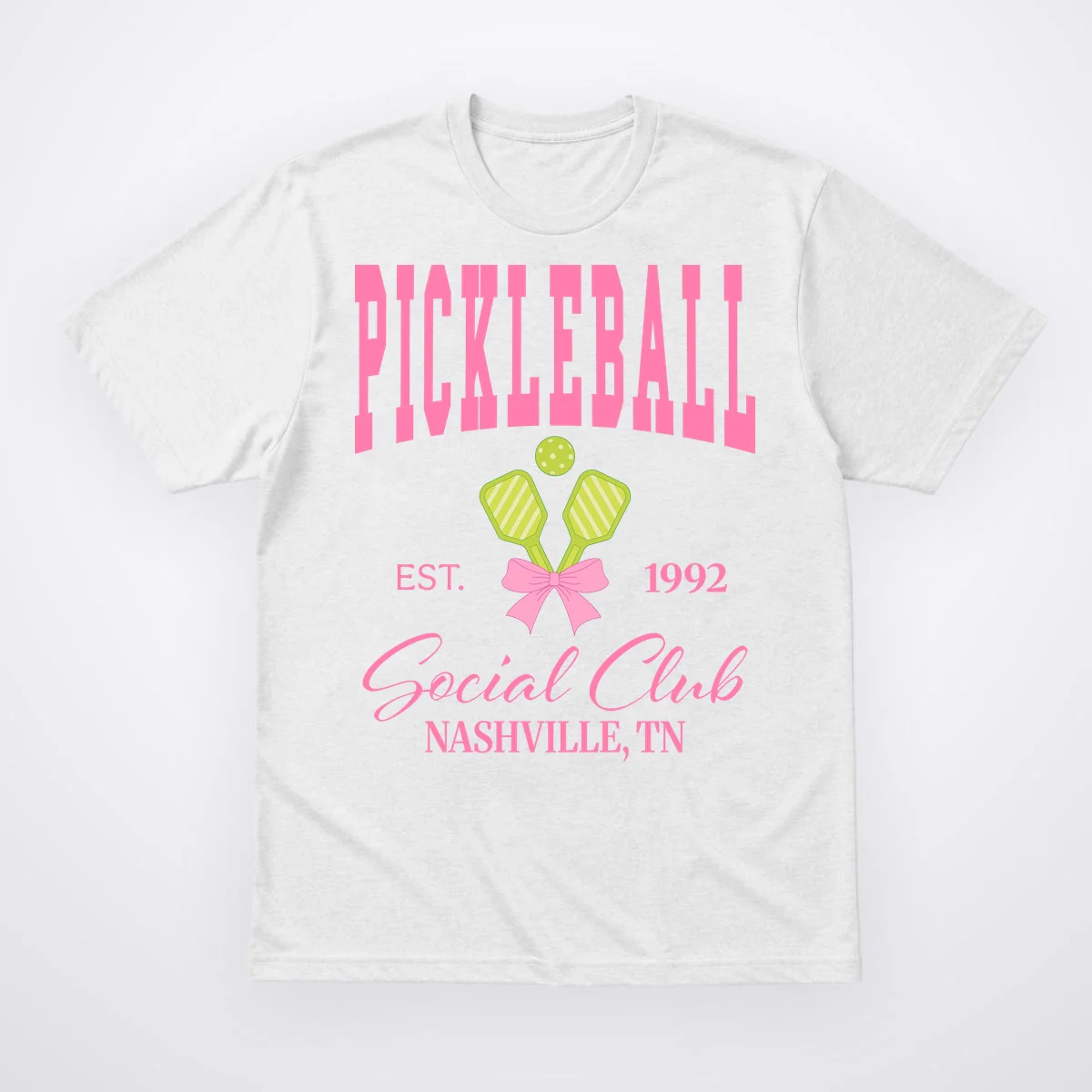 Custom Pickleball Social Club Personalized T-Shirt - Front