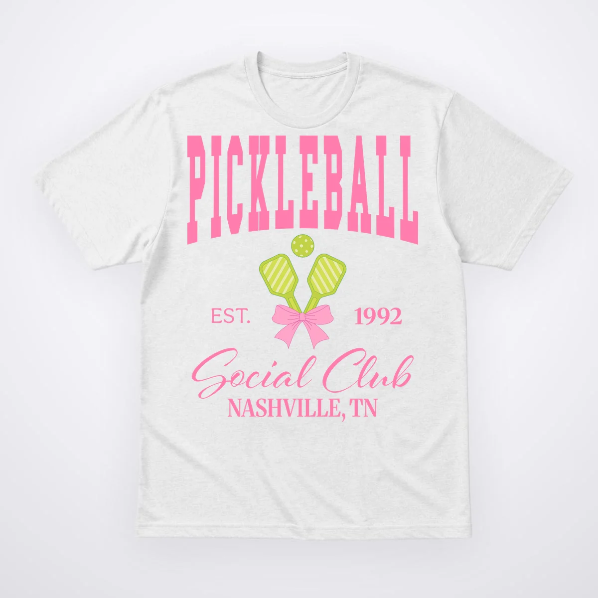 Custom Pickleball Social Club Personalized Men's T-Shirt - Front
