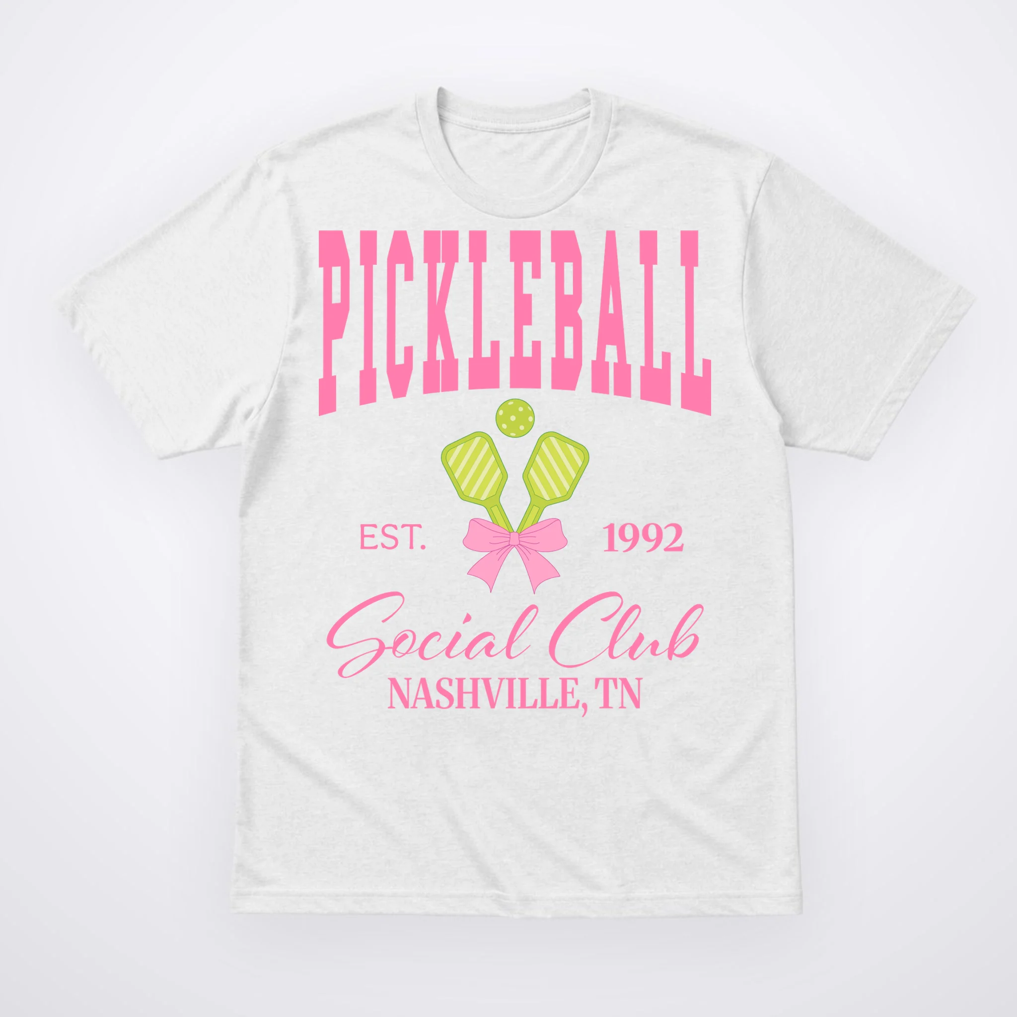 Custom Pickleball Social Club Personalized Men's T-Shirt - Front