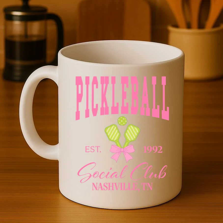 Custom Pickleball Social Club Personalized Coffee Mug - Front 3