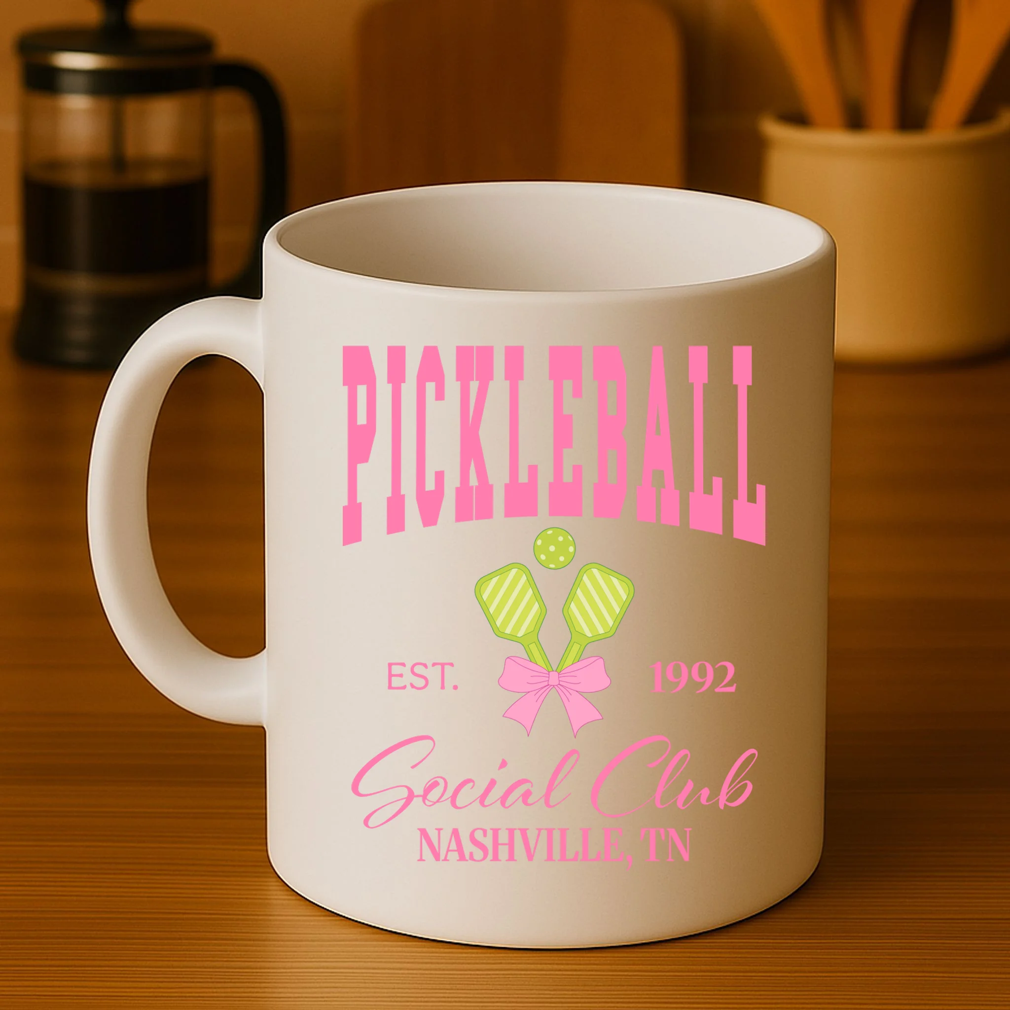 Custom Pickleball Social Club Personalized Mug - Front 3