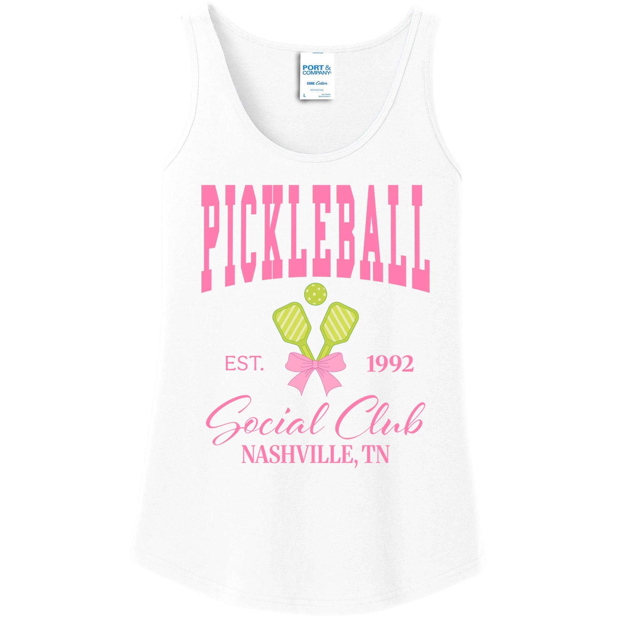 Custom Pickleball Social Club Personalized Women's Tank Top - Front
