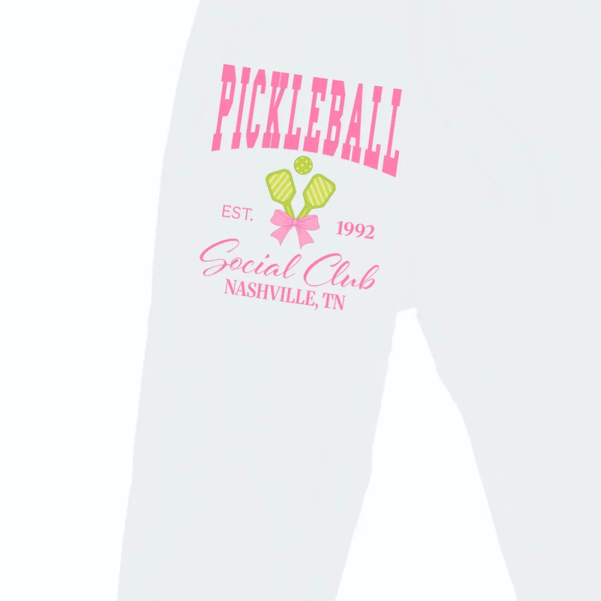 Custom Pickleball Social Club Personalized Men's Sweatpants - Front - Close-up