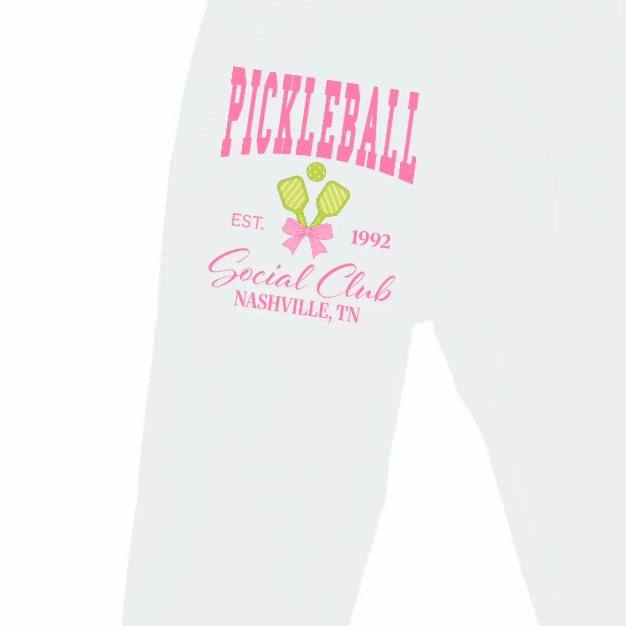 Custom Pickleball Social Club Personalized Men's Sweatpants - Front - Close-up