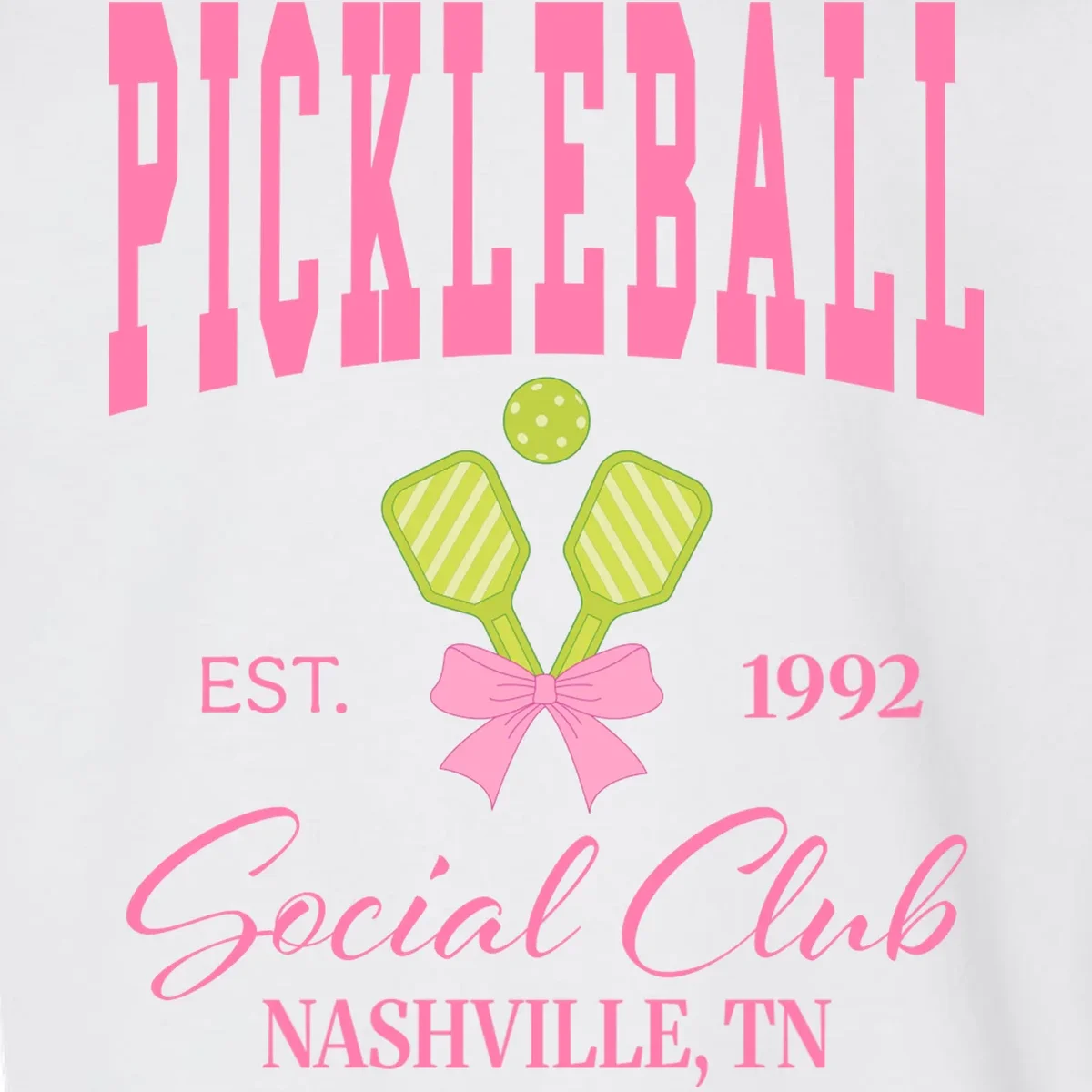 Custom Pickleball Social Club Personalized Toddler Sweatshirt - Front - Close-up
