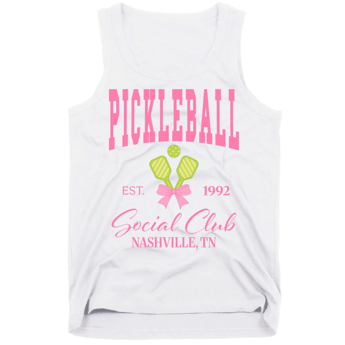 Custom Pickleball Social Club Personalized Tank Top - Front