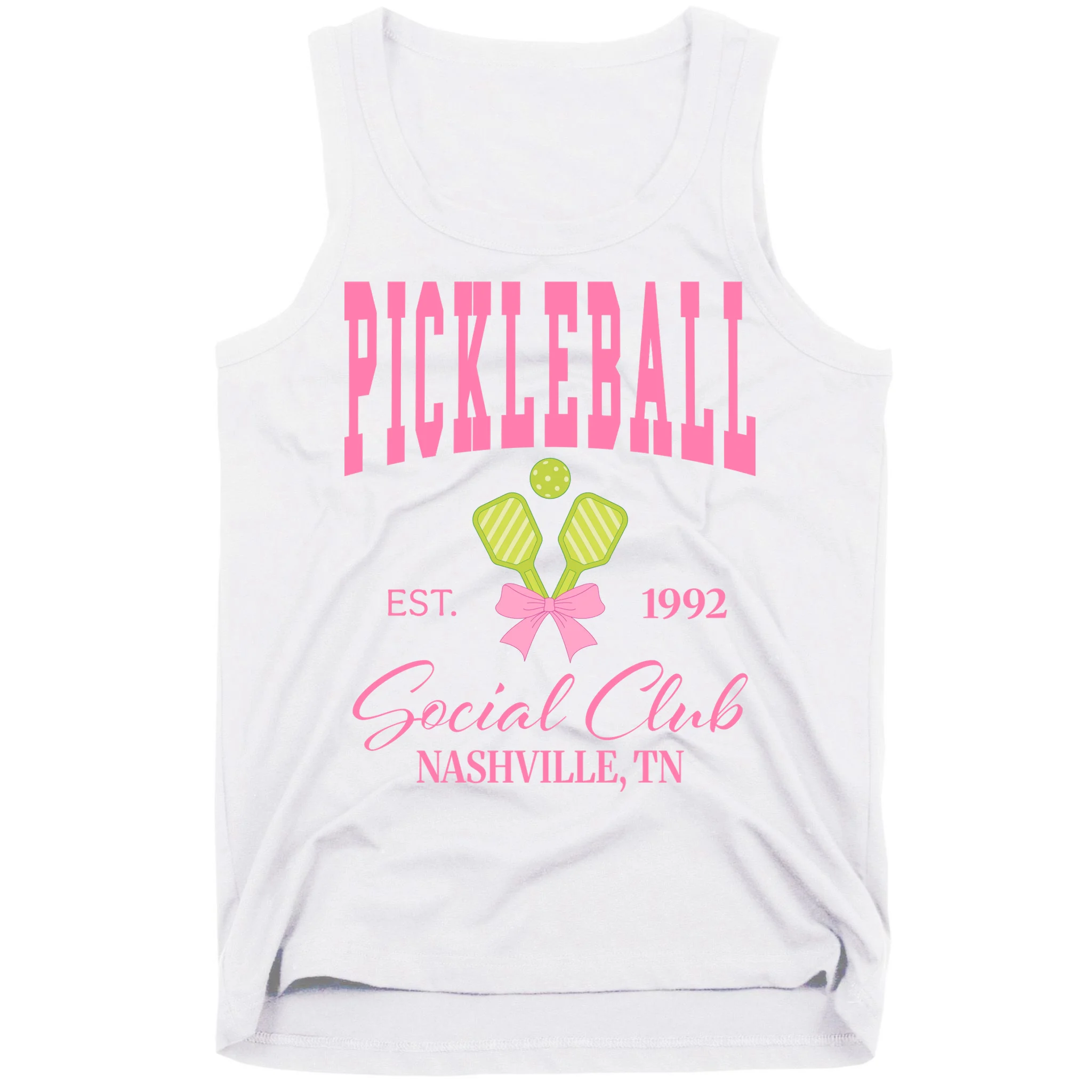 Custom Pickleball Social Club Personalized Men's Tank Top - Front