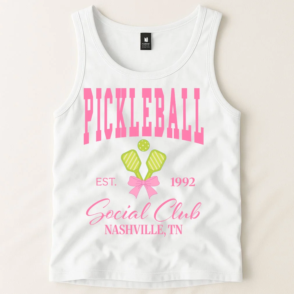 Custom Pickleball Social Club Personalized Tank Top - Front 1