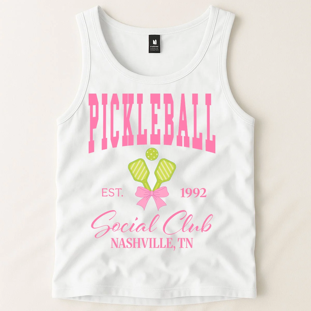 Custom Pickleball Social Club Personalized Tank Top - Front 1