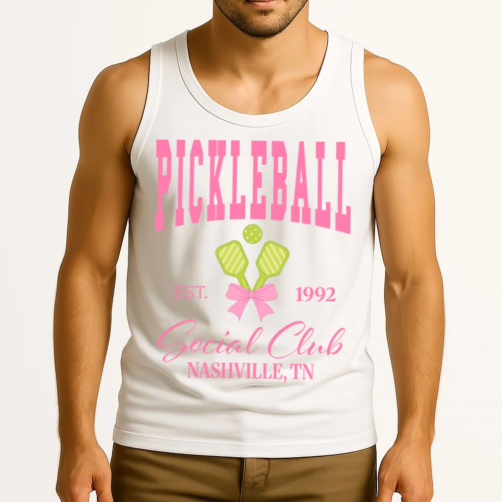 Custom Pickleball Social Club Personalized Tank Top - Front 2