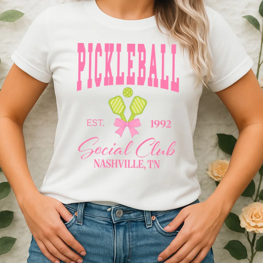 Custom Pickleball Social Club Personalized Women's T-Shirt - Front 1