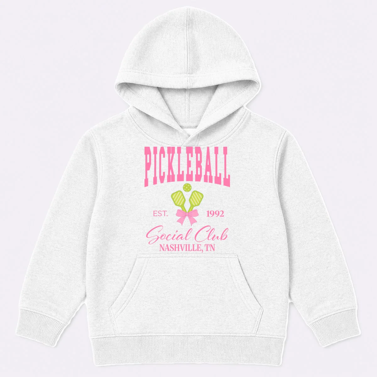 Custom Pickleball Social Club Personalized Kids Hoodie - Front