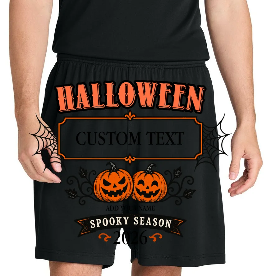 Custom Personalized Spooky Halloween Men's Shorts - Front 1
