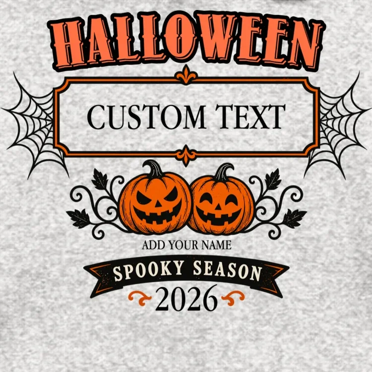 Custom Personalized Spooky Halloween Men's Hoodie - Front - Close-up