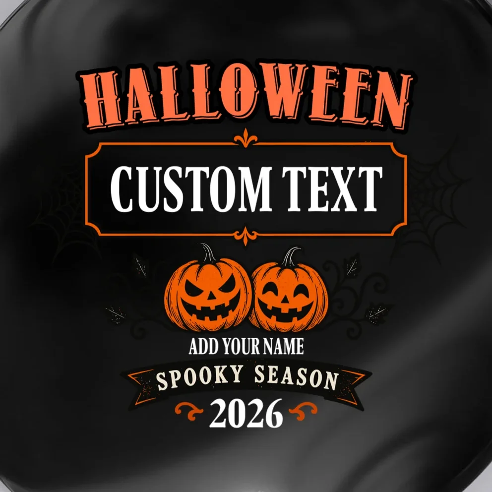 Personalized Custom Halloween Shirt- Spooky Halloween Button - Front - Close-up