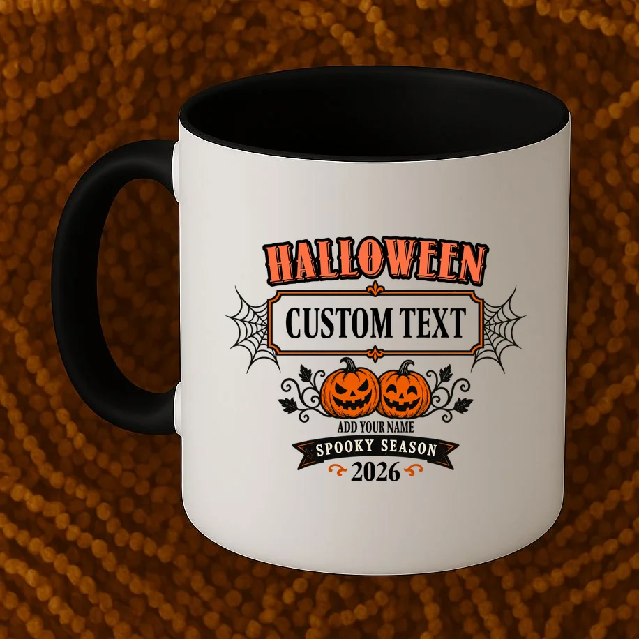 Personalized Custom Halloween Shirt- Spooky Halloween Mug - Front 1
