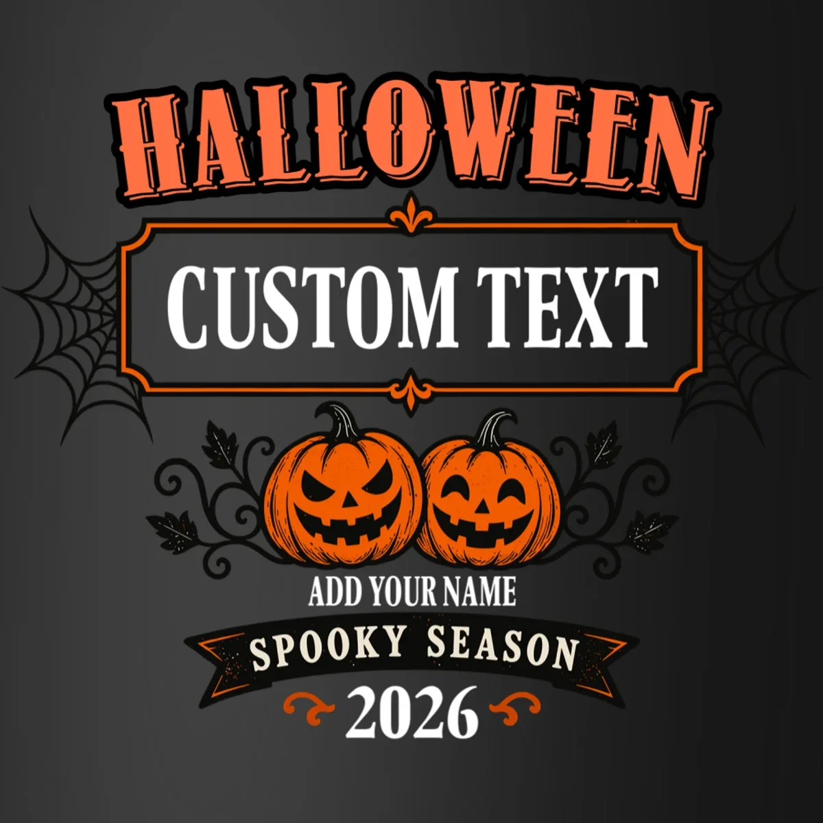 Personalized Custom Halloween Shirt- Spooky Halloween Coaster - Front - Close-up