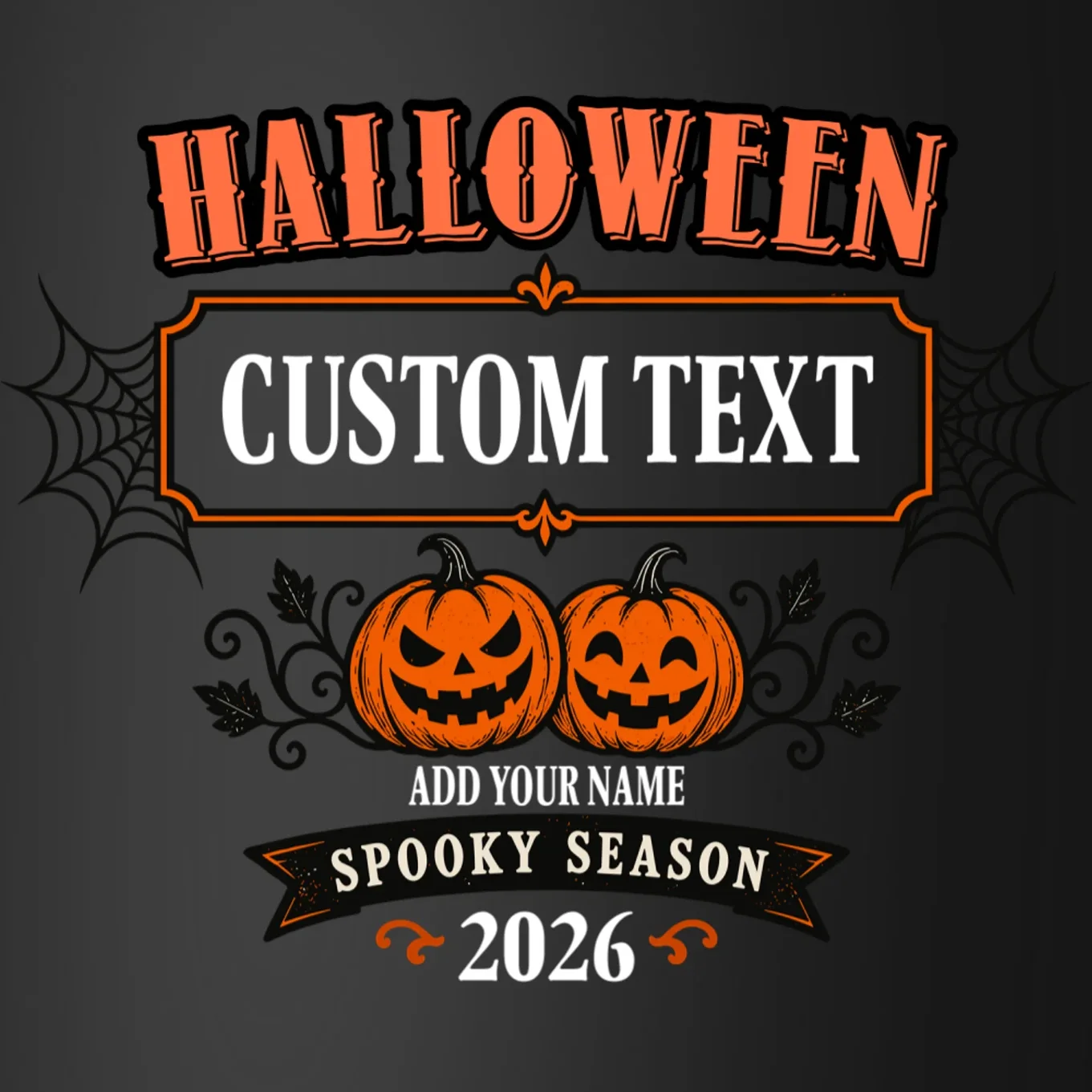 Personalized Custom Halloween Shirt- Spooky Halloween Coaster - Front - Close-up