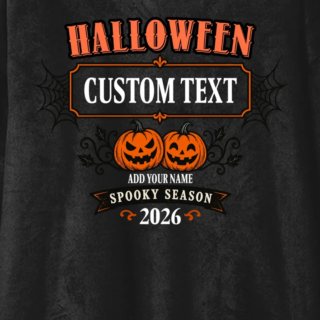 Personalized Custom Halloween - Spooky Halloween Hooded Blanket - Front - Close-up
