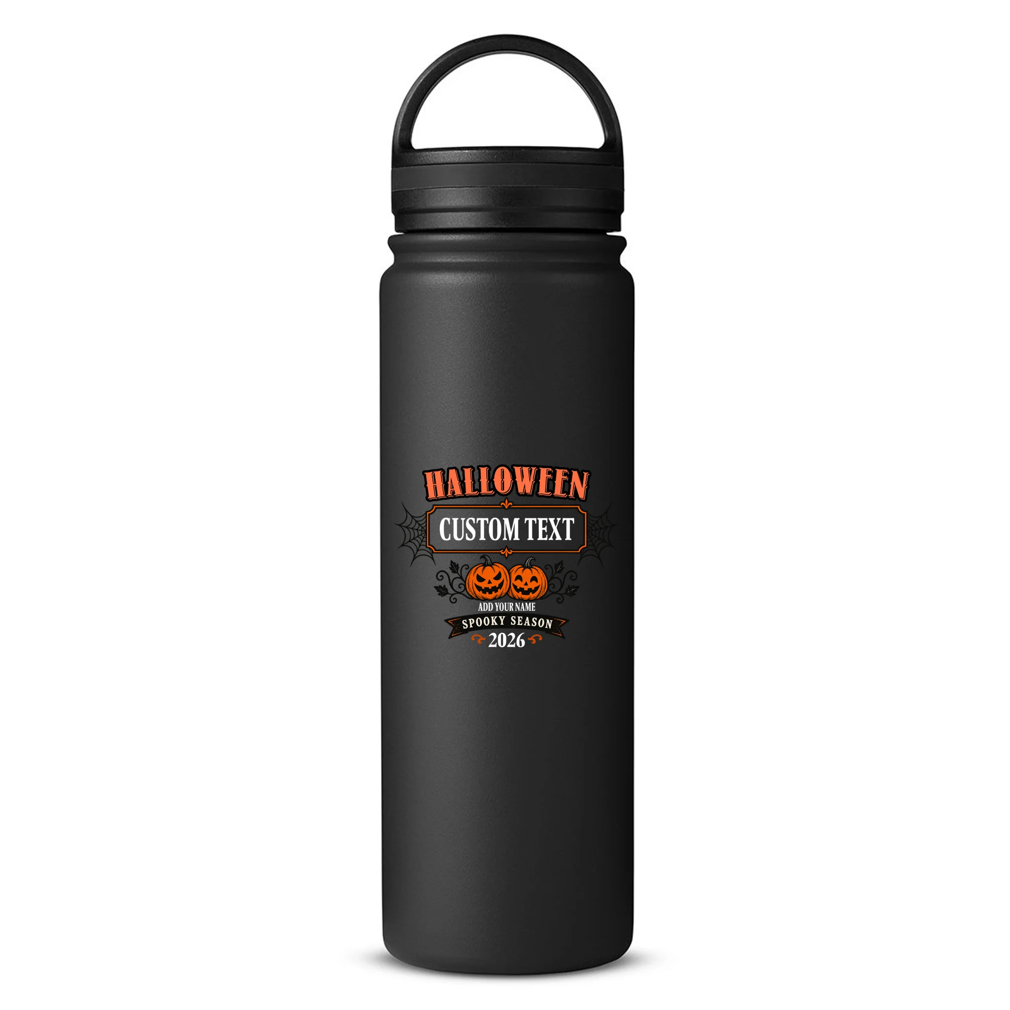 Personalized Custom Halloween - Spooky Halloween 24oz Water Bottle - Front
