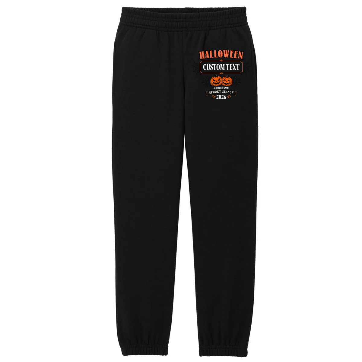 Personalized Custom Halloween - Spooky Halloween Kids Fleece Sweatpants - Front