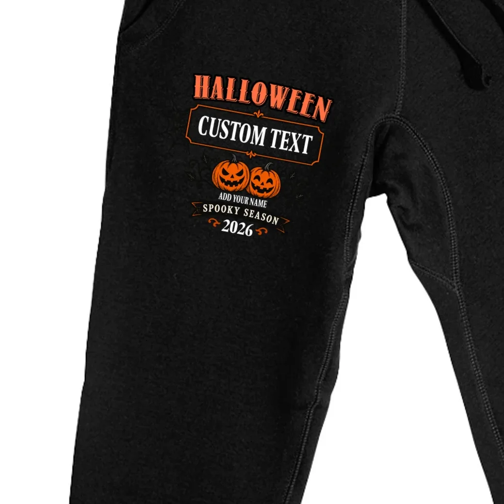 Personalized Custom Halloween - Spooky Halloween Men's Sweatpants - Front - Close-up