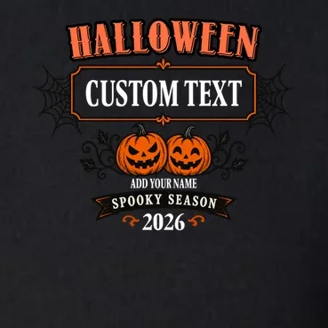 Personalized Custom Halloween - Spooky Halloween Men's Pullover Quarter Zip - Front - Close-up