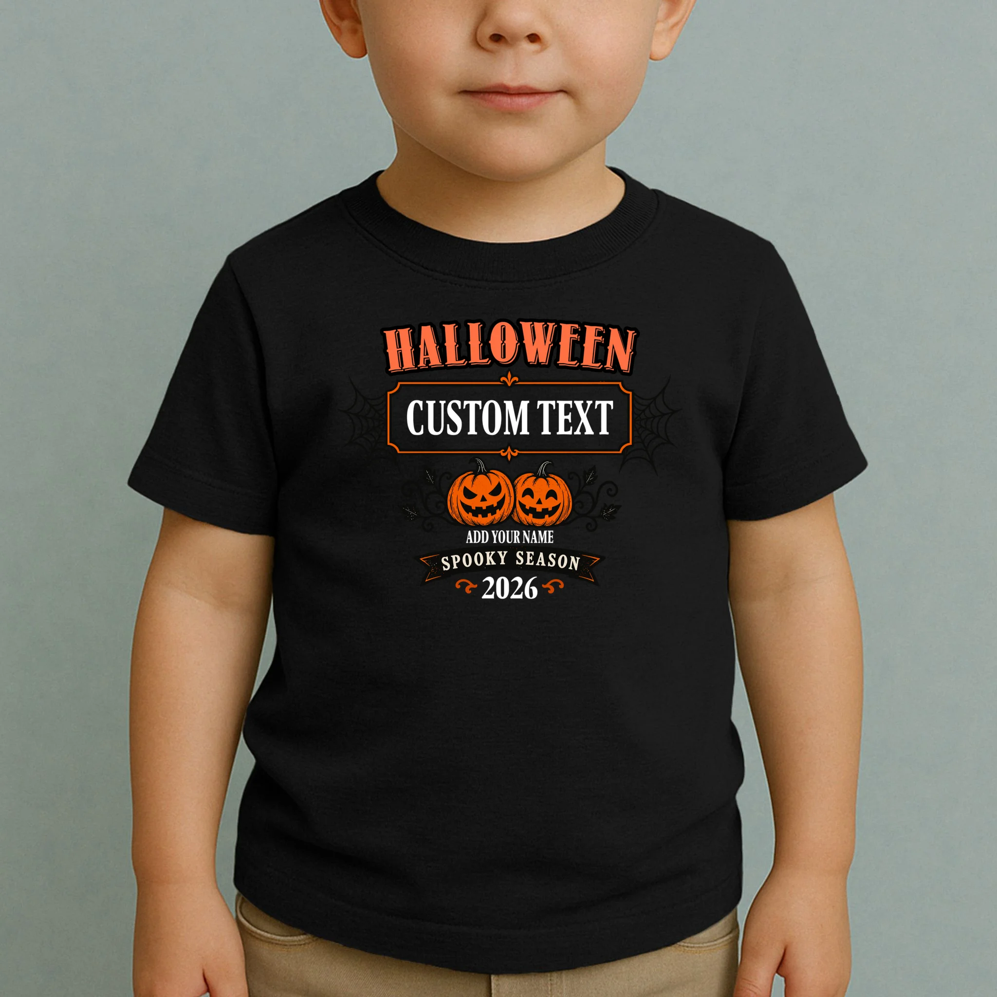 Personalized Custom Halloween - Spooky Halloween Toddler T-Shirt - Front 1
