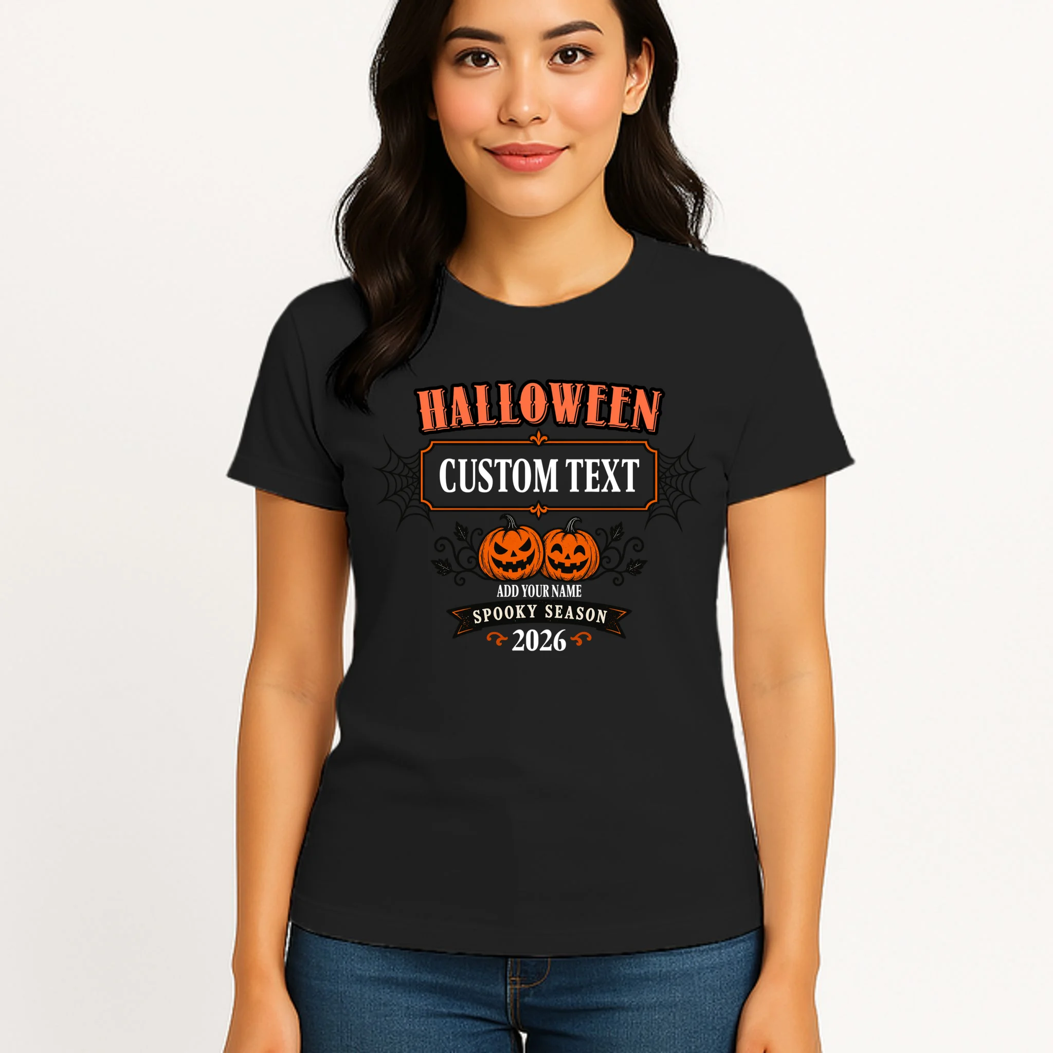 Personalized Custom Halloween - Spooky Halloween Women's T-Shirt - Front 3
