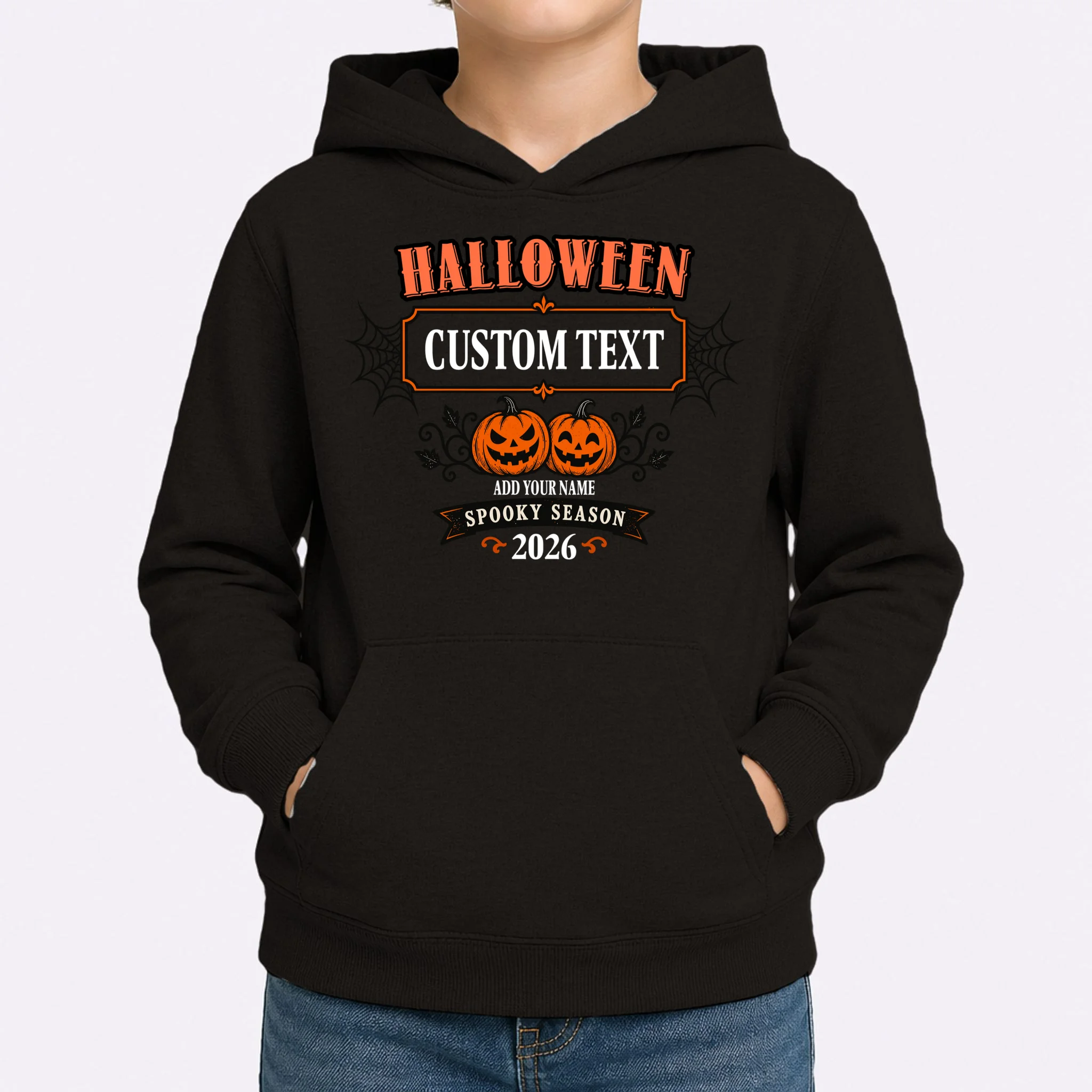 Personalized Custom Halloween - Spooky Halloween Kids Hoodie - Front 1