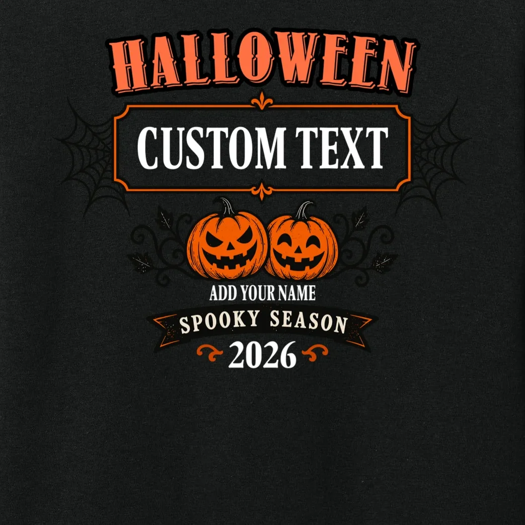 Personalized Custom Halloween - Spooky Halloween Kids Long Sleeve Pajamas - Front - Close-up
