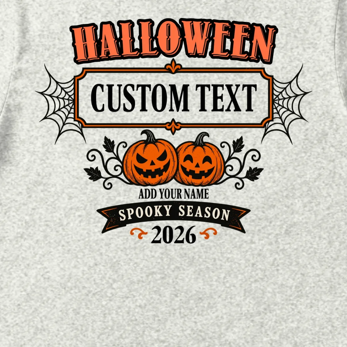 Personalized Custom Halloween - Spooky Halloween Men's T-Shirt - Front - Close-up