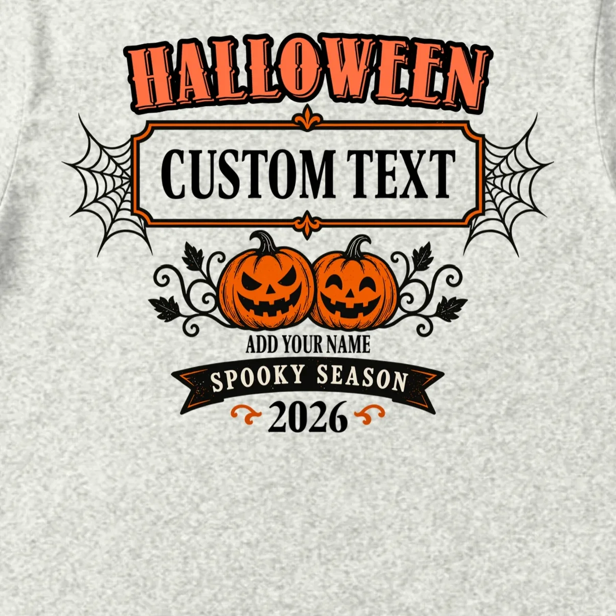 Personalized Custom Halloween - Spooky Halloween Men's T-Shirt - Front - Close-up