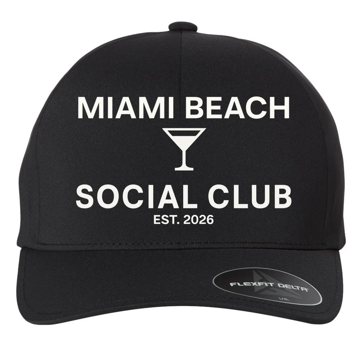 Custom Place Social Club Bachelorette Flexfit Men's Snapback Hat - Front