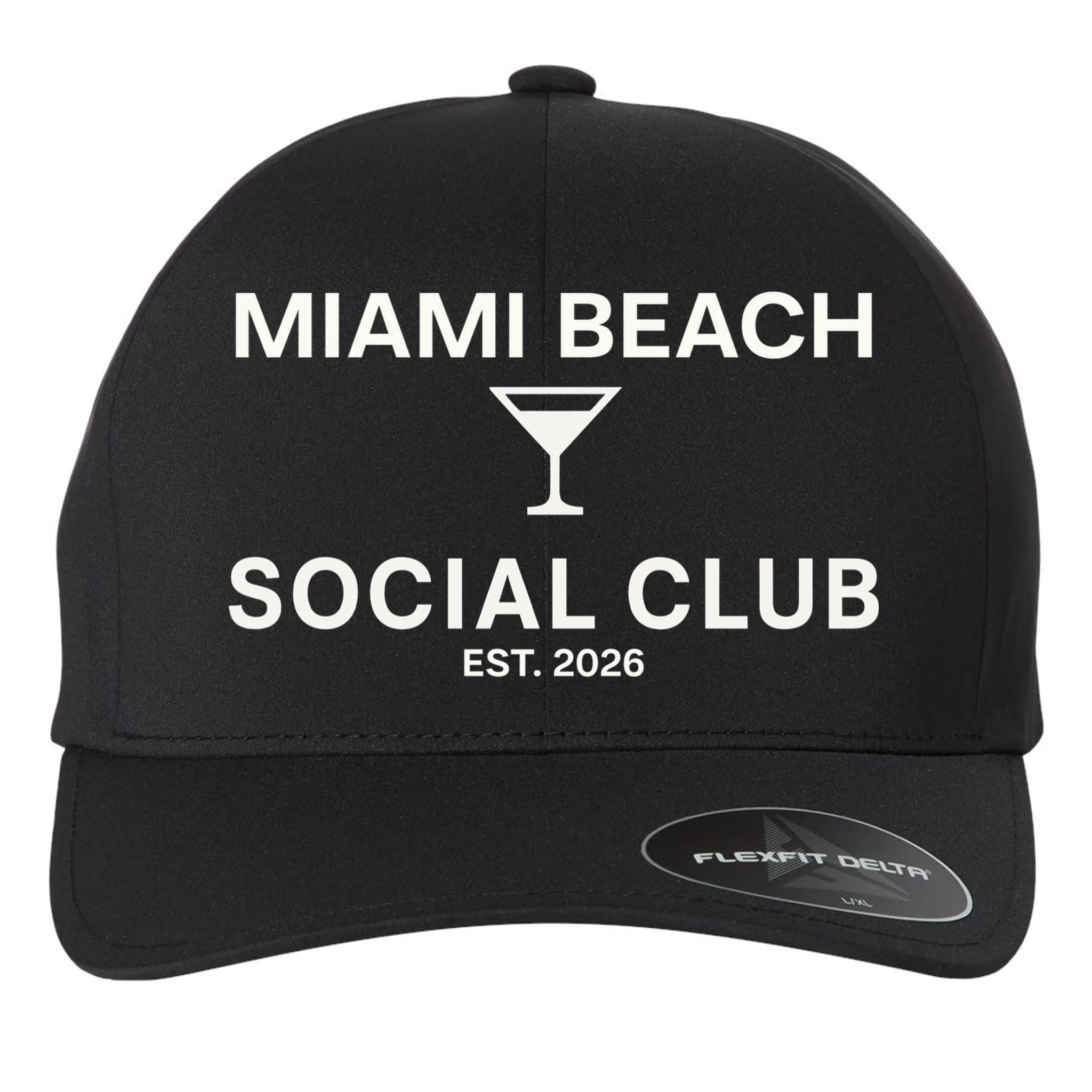 Custom Place Social Club Bachelorette Flexfit Men's Snapback Hat - Front