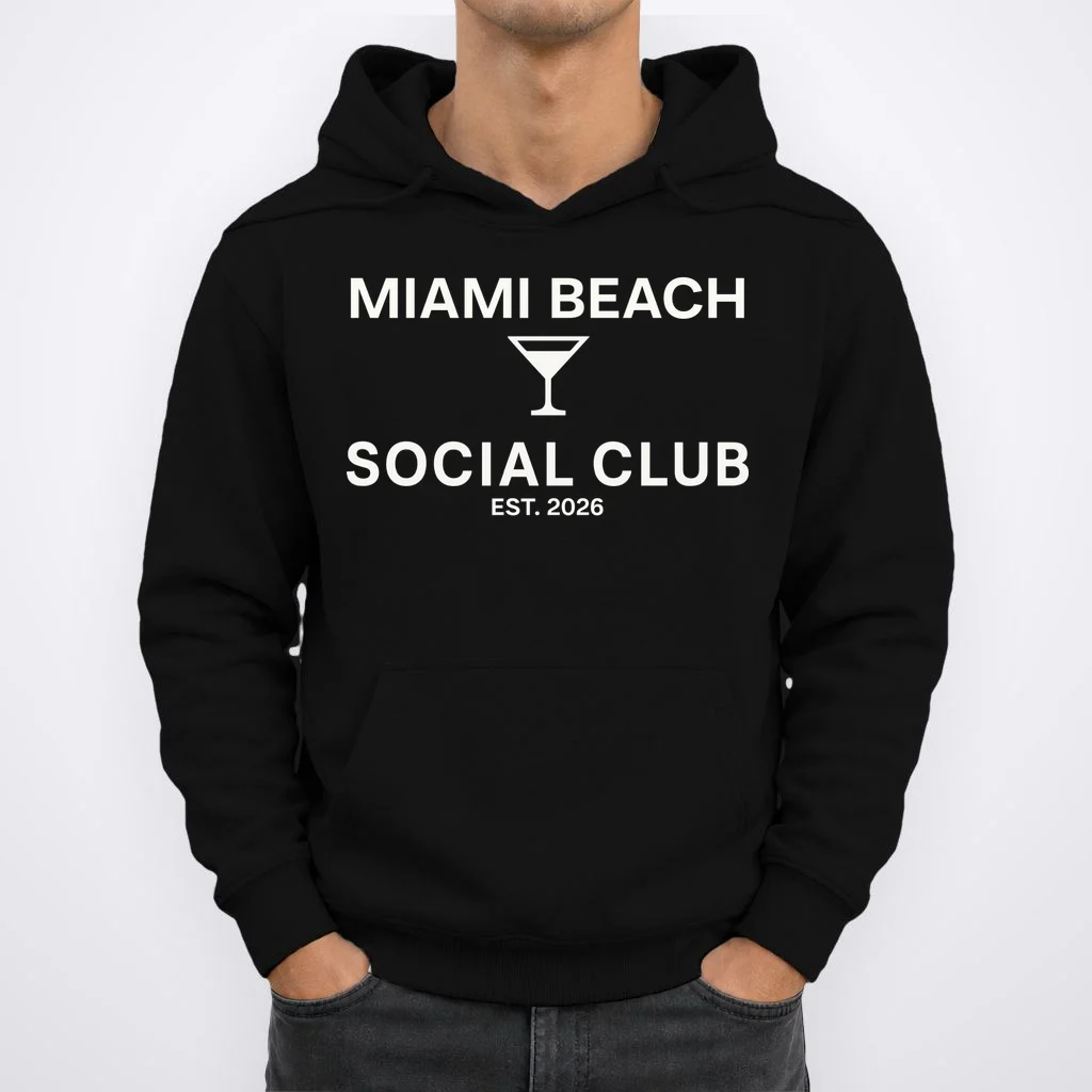 Custom Place Social Club Bachelorette Hoodie - Front 1