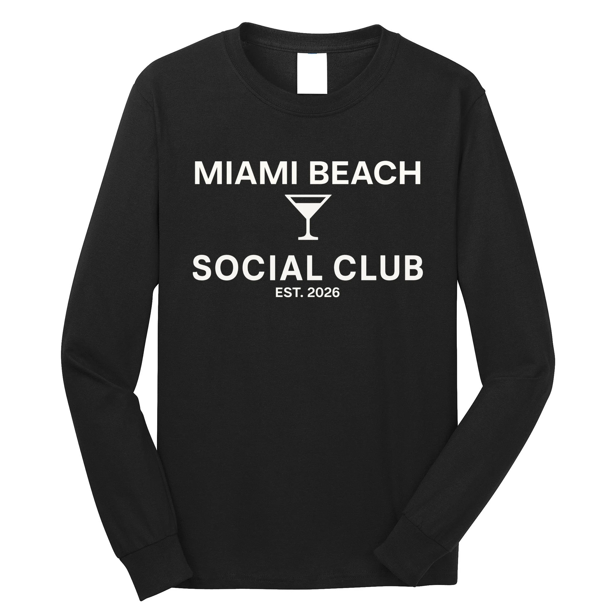 Custom Place Social Club Bachelorette Men's Long Sleeve Shirt - Front