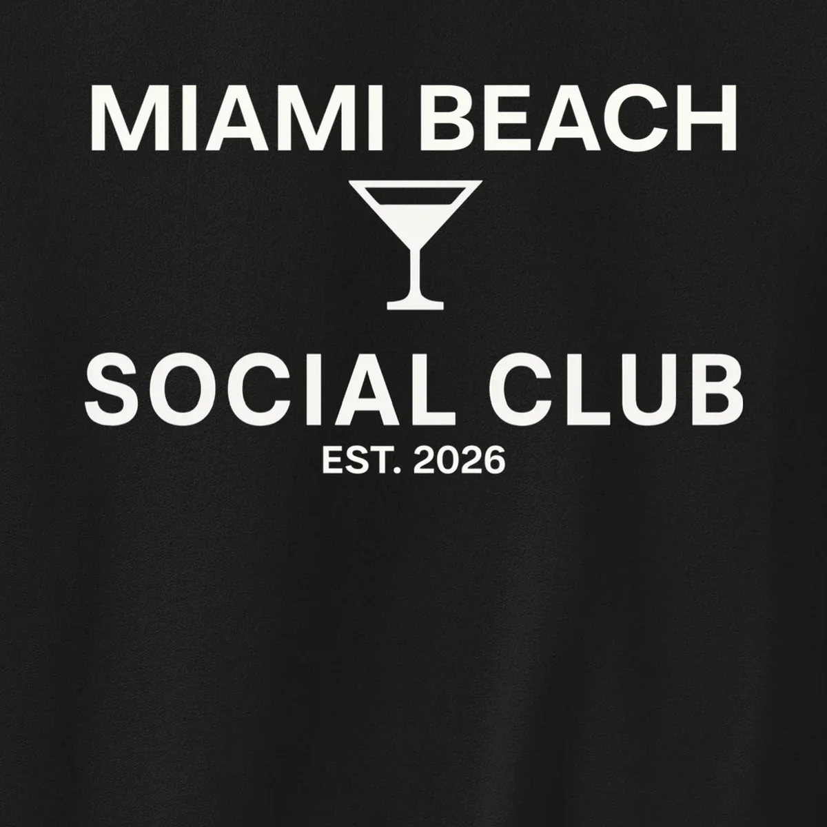 Custom Place Social Club Bachelorette Men's Sweatshirt - Front - Close-up