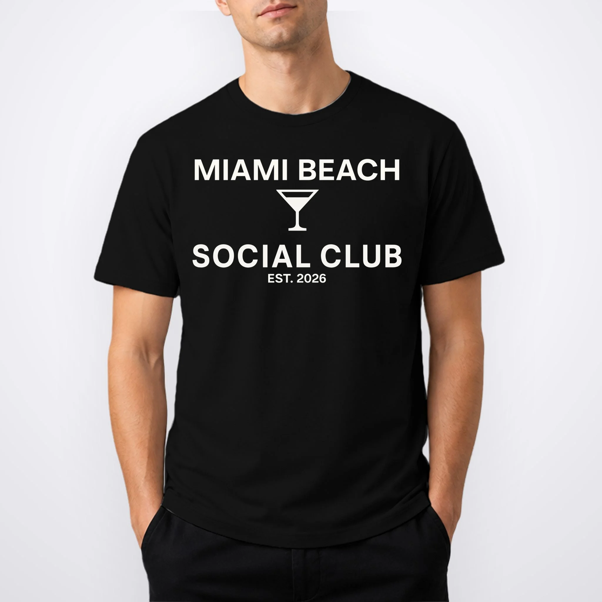 Custom Place Social Club Bachelorette Men's T-Shirt - Front 1
