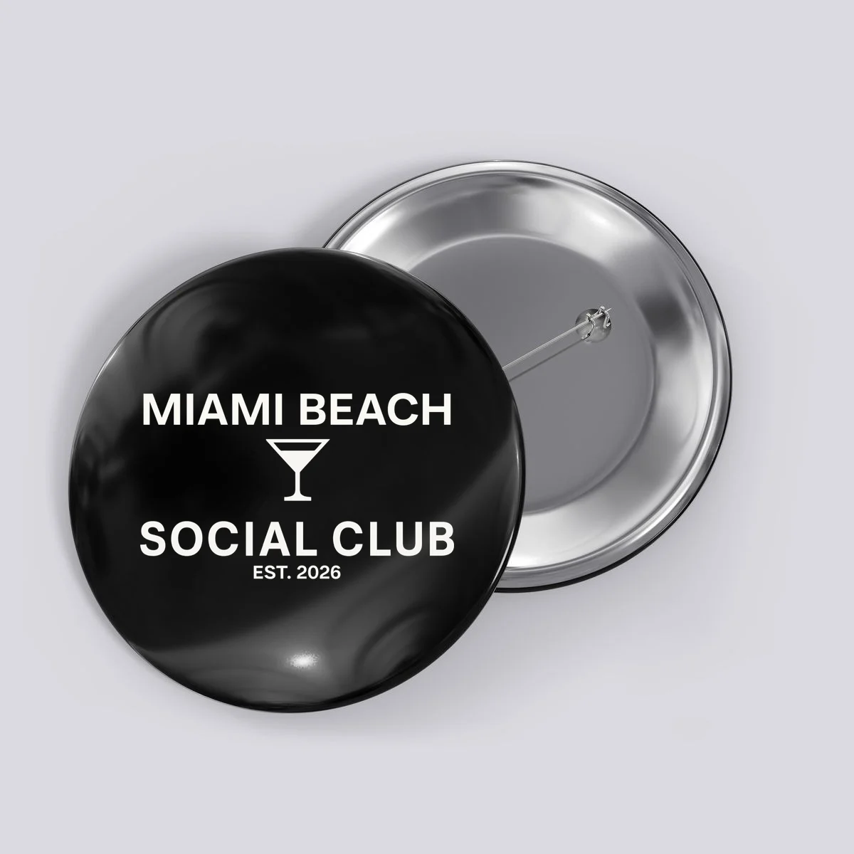 Custom Place Social Club Bachelorette Button - Front