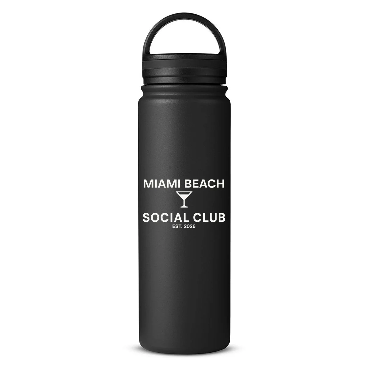 Custom Place Social Club Bachelorette 24oz Water Bottle - Front