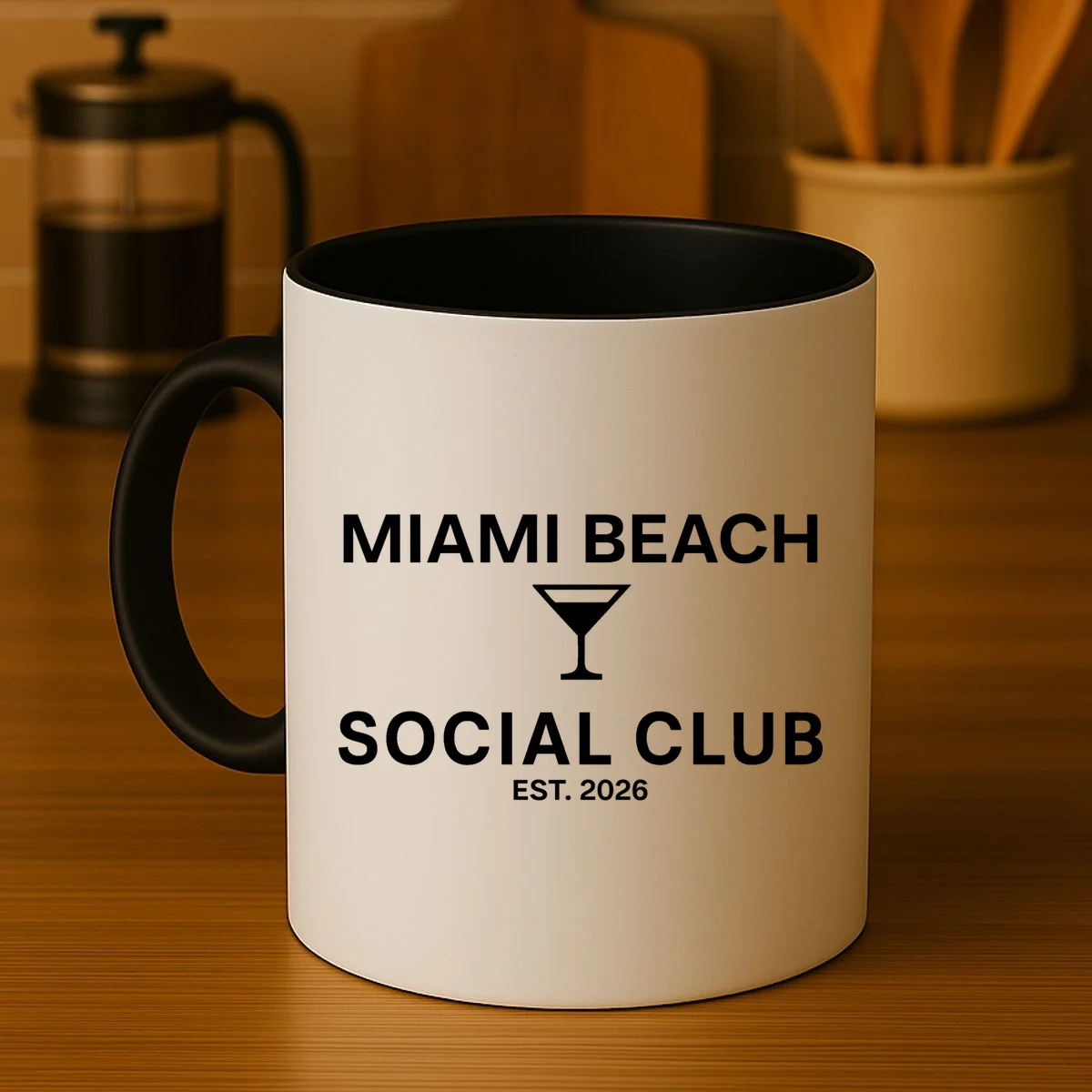 Custom Place Social Club Bachelorette Coffee Mug - Front 3