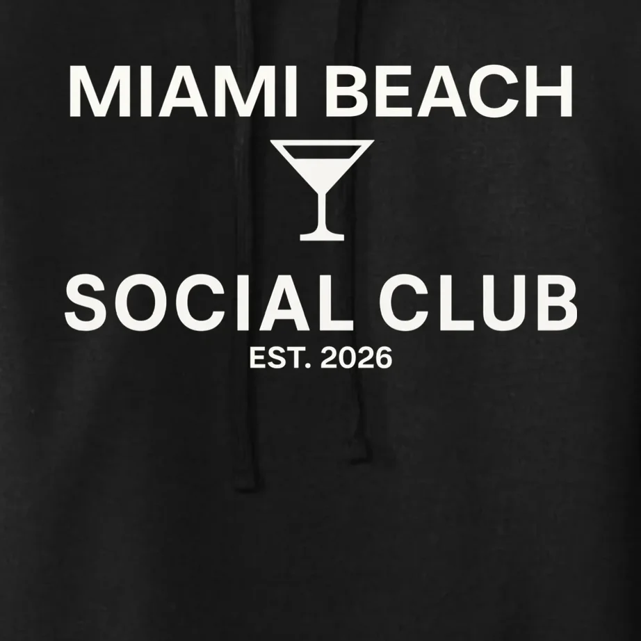 Custom Place Social Club Bachelorette Women's Pullover Hoodie - Front - Close-up