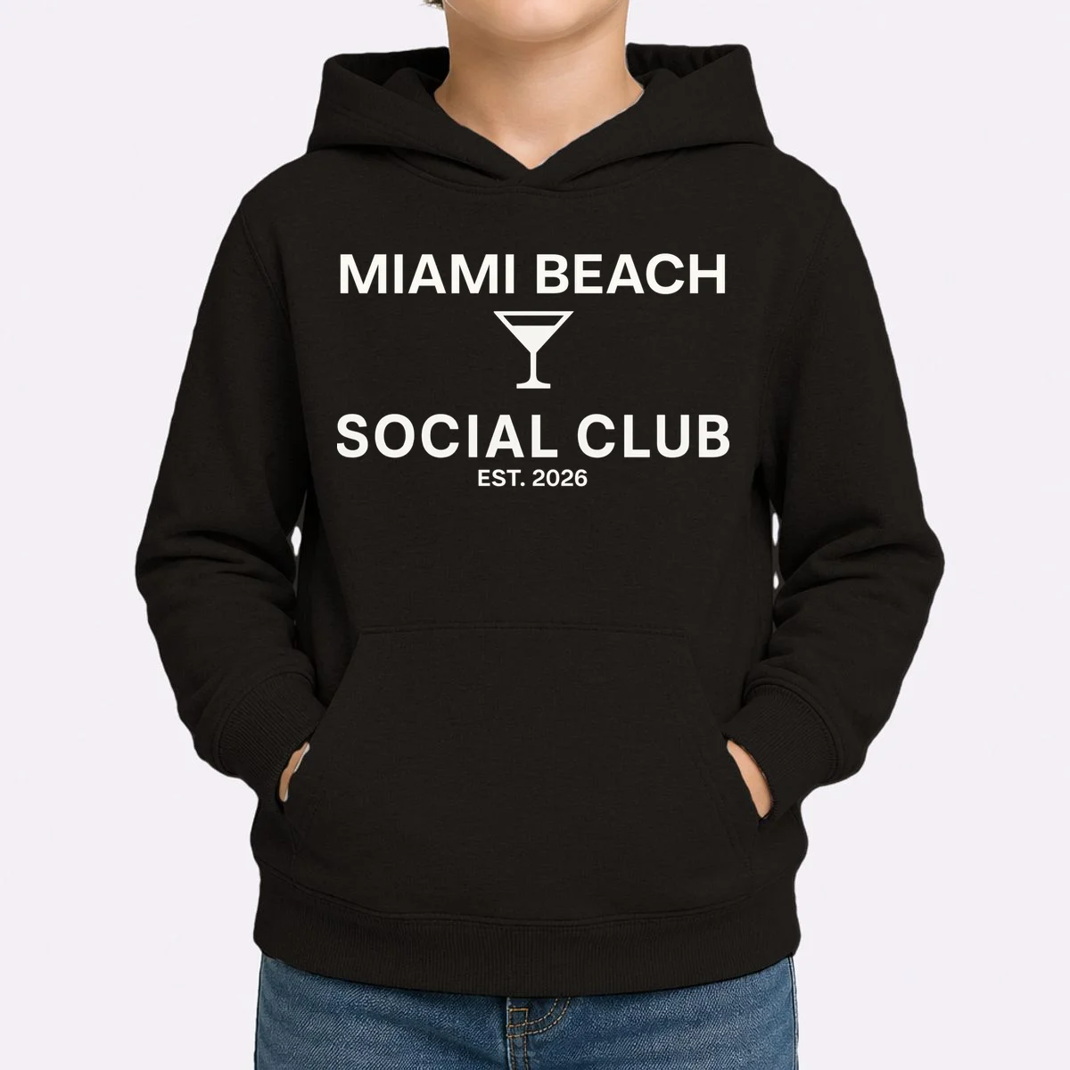 Custom Place Social Club Bachelorette Kids Hoodie - Front 1